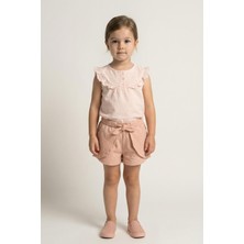 Mutlu Kids Sıfır Kol Tişörtlü ve Şortlu Kız Çocuk Takım
