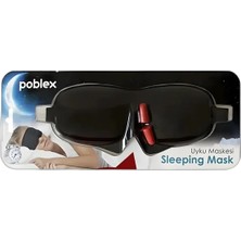 Montreal Poblex 3D Uyku Maskesi Siyah + Kulak Tıkacı ( 6 Adet )