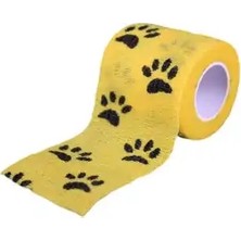 Montreal Bustark  Kendinden Yapışkanlı Bandaj Pati Desenli 5cmx4,5m - Sarı ( 6 Adet )