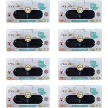 Montreal Tek Kullanımlık Maske 3 Katlı Telli Meltblownlu 50'li Kutu Siyah - 8 Kutu ( 1 Adet )