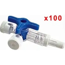 Montreal Üç Yollu Musluk Mavi 100'LÜ Kutu ( 1 Adet )