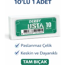 Fırsatkolik Derby Usta Çift Taraflı Jilet Tam Bıçak Berber Jileti 10LU 1 Paket