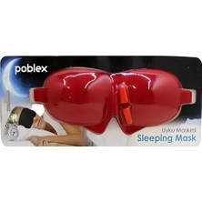 Montreal Poblex 3D Uyku Maskesi Yeni Kulak Tıkacı Hediyeli Kırmızı ( 6 Adet )
