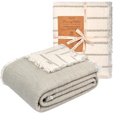 Rikka Home 6 Kat Dolgulu Muslin Yorgan 230X250 cm – %100 Pamuk Battal Boy, Nefes Alabilen 4 Mevsim Yorgan & Battaniye