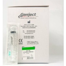 Montreal Genject 3 Parçalı Yeşil Iğneli 20 cc Enjektör ( 1 Adet )