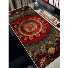 Charmbi Kızıl Lotus Mouse Pad – 40X90 Gaming Mousepad, Kaymaz Taban Büyük Oyuncu