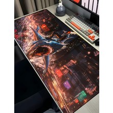 Charmbi Chainsaw Man Mouse Pad – 40X90 Büyük Gaming Mousepad, Kaymaz Taban Oyuncu