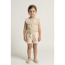 Mutlu Kids Sıfır Kol Tişörtlü ve Şortlu Kız Çocuk Takım
