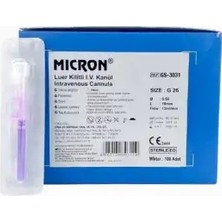 Montreal Romsons Micron Intraket(Branül) Mor (26G) - 100LÜ Kutu ( 1 Adet )