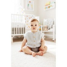 Tokuşka 0-1 Yaş Renkli Kısa Kollu Bebek Hırkası