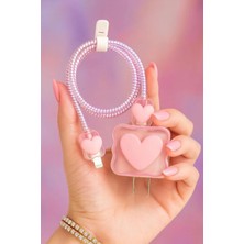 Case Collection Iphone 18/20/25 W Şarj Cihazı Uyumlu Kablo Koruyucu Başlık Koruma Set Halinde Sevimli Figürlü