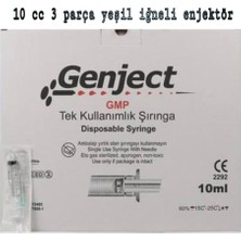 Montreal Genject Enjektör Yeşil 10CC 21G 3 Parça ( 1 Adet )