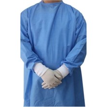 Montreal Sms Mavi Uzun Kol Önlük Ribanalı 40 gr (Box Önlüğü) ( 6 Adet )