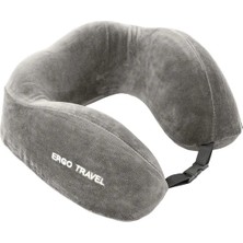Montreal Ergo Travel Hafızalı Visko Seyahat Yastığı - Gri ( 1 Adet )