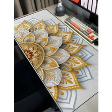 Charmbi Güneş Lotus 40X90 Procontrol Mouse Pad Gaming Mousepad Kaymaz Taban Büyük Oyuncu Ultra Pürüzsüz