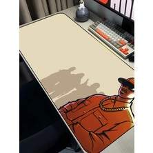 Charmbi Gta San Andreas Temalı 40X90 Mouse Pad Gaming Mousepad, Kaymaz Taban Büyük Oyuncu Pad