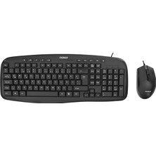 everest un-795 siyah usb q multimedia klavye + mouse set kablolu