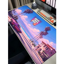 Charmbi Gta Vı Temalı 40X90 Gaming Mouse Pad – Kaymaz Taban Büyük Boy Oyuncu Mousepad