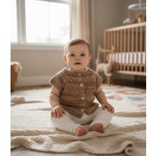 Tokuşka 0-1 Yaş Renkli Kısa Kollu Bebek Hırkası