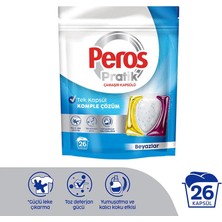 Peros Çamaşır Deterjanı Tableti (Kapsülü) Beyazlar Için 26 Adet