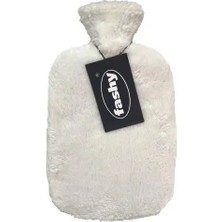 Montreal Fashy Beyaz Peluş Kılıflı Sıcak Su Torbası Termofor 2l ( 1 Adet )