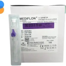 Montreal Mediflon Branül (Intraket) Mor 26G 100 Lü Kutu ( 1 Adet )