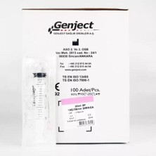 Montreal Genject 20CC 3p Pembe Uçlu Enjektör (100'LÜ Paket) ( 1 Adet )