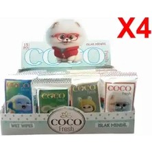 Montreal Coco Fresh Cep Islak Mendil (15'li Paket) 36'lı Kutu x 4 Kutu (144 Paket) Sevimli Hayvanlar ( 1 Adet )