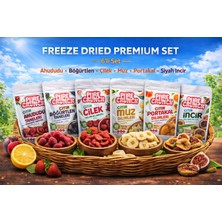 Sibelin Mutfağı Freeze Dried Premium Karışık Meyve Seti (6’lı) – %100 Doğal, Katkısız, Şeker Ilavesiz | Ahududu, Böğürtlen, Çilek, Muz, Portakal, Siyah Incir