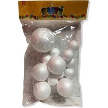 Puti Köpük Top 6,5Cm 1 Adet - 5 Cm 4 Adet - 3Cm 8 Adet Karışık