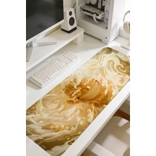 Charmbi Luffy Gear, 5 One Piece Gaming Mouse Pad 40X90 Xxl Mousepad, Large Desk Mat, Non Slip Keyboard Pad