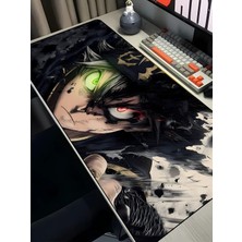 Charmbi Black Clover Asta 40X90 Mouse Pad Gaming Mousepad, Kaymaz Taban Büyük Oyuncu Pad