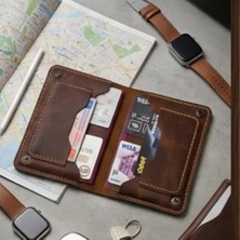 Parla Leather  Pasaport Cüzdan V2 Hakiki Gerçek Deri Pasaport Kılıfı Cüzdan Kartlık Kadın Erkek