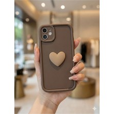 Case Collection Iphone 11 Uyumlu Kalpli Kılıf Kahverengi Yumuşak Kapak