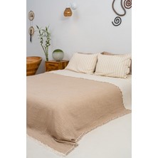 %100 Pamuk Çift Kişilik Müslin Battaniye/yatak Örtüsü 210X225, Hafif, Nefes Alabilir, Çift Taraflı, Rikka Home