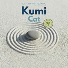 Kumi Cat Eko-Premium Saf Dokunuş Kokusuz Naturel Kedi Kumu, Alerji Dostu Güçlü Topaklanan Bentonit
