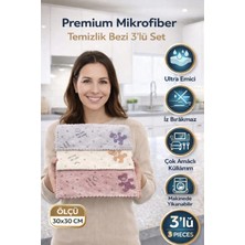 Single Yumuşak Puf Dokulu Figürlü 3 Adet Sihirli Mutfak Bezi 30*30 cm Koku Yapmaz Leke Tutmaz Mikrofiber Özellikli