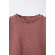 Magu Unisex Çocuk Pamuklu Nakış Detaylı Tişört Eşofman Takım