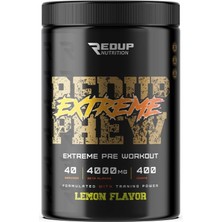 Redup Nutrition Extreme Pre Workout 400G | 4000 Mg Beta Alanin | Antrenman Öncesi Performans | 40 Servis | Limon Aromalı
