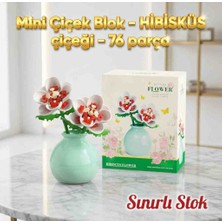 Kobe Home Vazolu  Tarzı Çiçek Yapı Blok Seti – 76 Parça - 11 cm Çiçek Arenjmanı Seti