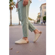 Zapatos JY0556 Ravn Bağcıksız Hakiki Süet Deri Erkek Günlük Mantar Taban Loafer Klasik Ayakkabı Hdmt - Krem