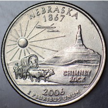 Banknoting Amerika Çeyrek Dolar 2006 D Eyaletler Serisi-Nebraska.