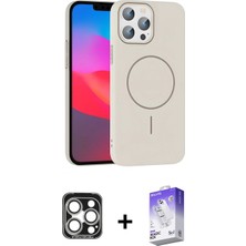 İlk El Grup Ieg™ iPhone 15 Pro Max Kılıf Siluet Doku Özel Seri - Siyah Bilvis 5in1 3D Magic Cam Ekran Koruyucu + Gümüş Pvd Metal Kamera Lens