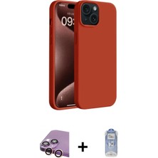 İlk El Grup Ieg™ iPhone 15 Kılıf Kozmos Yansıma Özel Seri - Siyah Joko Magic 5d Cam + Pembe Raze Metal Kamera Lens