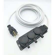 İNWATT 50 Metre Kaynak Makinesi, Elektrikli Araç, Isıtıcı Uzatma Ara Kablosu Seyyar 3'lü Kauçuk Başlıklı 3x2.5 Ttr