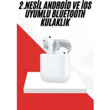 İlk El Grup 2. Nesil Bluetooth Android ve Ios Uyumlu Kablosuz Kulaklık Çağrı Cevaplama