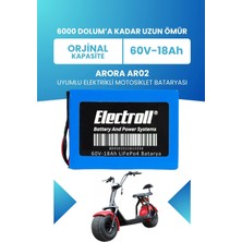 Electroll Arora AR02 Batarya (Standart Kapasite) Lifepo4 60V 18AH Elektrikli Motosiklet Bataryası