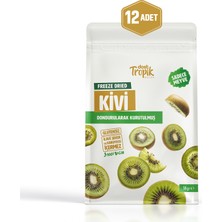 Dondurularak Kurutulmuş Kivi 18 G | Freeze Dried Meyve Cipsi | Çıtır Meyve Kurusu | 12 Adet