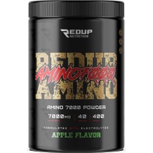 Redup Nutrition Amino 7000 Powder 400G | 7000 Mg Amino Asit | Elektrolit Destekli | 40 Servis | Elma Aromalı