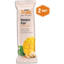 Mango ve Kaju Aromalı Meyve Bar 35 G | Meyve Içeren Pratik Atıştırmalık | 2 Adet